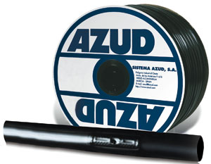 Azudline, tubería de pared delgada con gotero plano